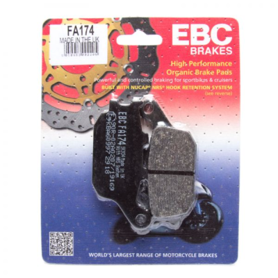 Motorcycle Organic brake pad - FA174 available from Max Motorcycles ...