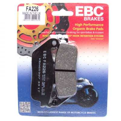 MOTORCYCLE ORGANIC BRAKE PAD - FA226 available from Max Motorcycles ...