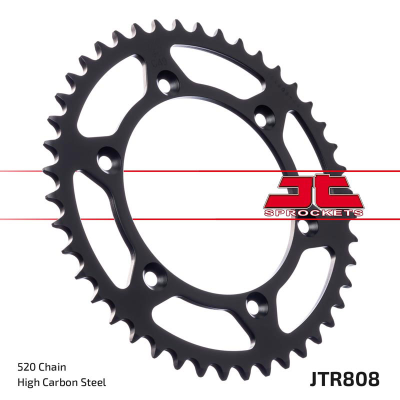 JT Sprockets JTR460.50SC 50 Tooth Self-Cleaning Steel Rear Sprocket - Black Zinc Finish